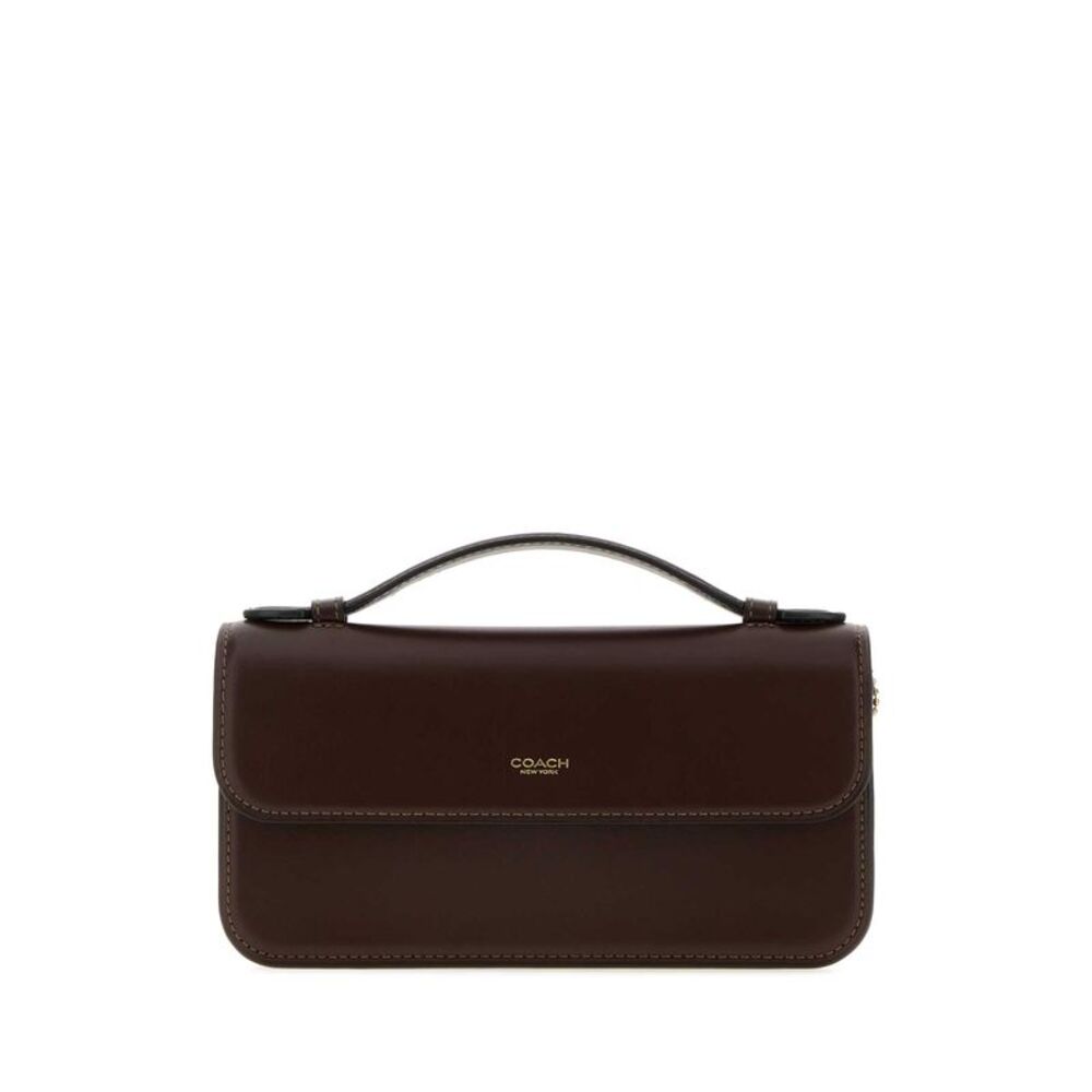 Coach New York Women Brown Leather  Elora Handbag